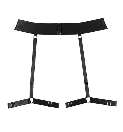 Adore Bombshell Garter Belt W/leg Bands Black O/s Allure Lingerie Women - Lingerie - Garters