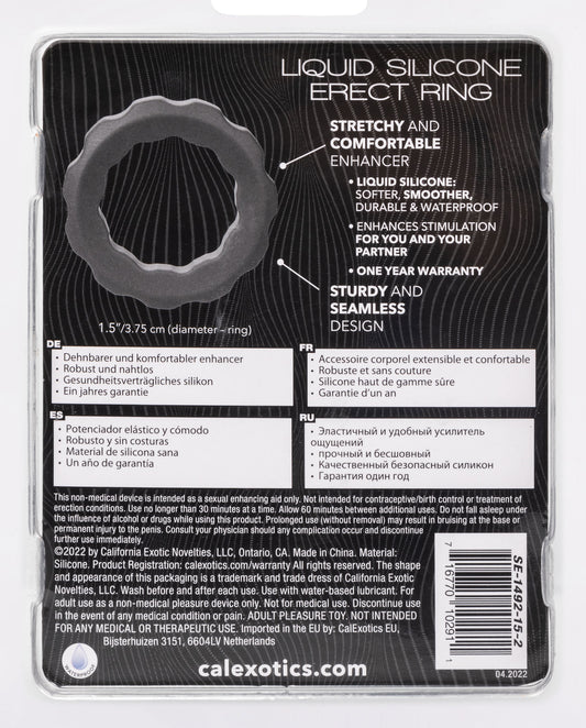 Alpha Liquid Silicone Erect Ring - Gray Default Title CalExotics - California Exotic Novelties Toys - Cockrings