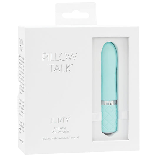 Pillow Talk Flirty Mini Massager-Teal 4.25"