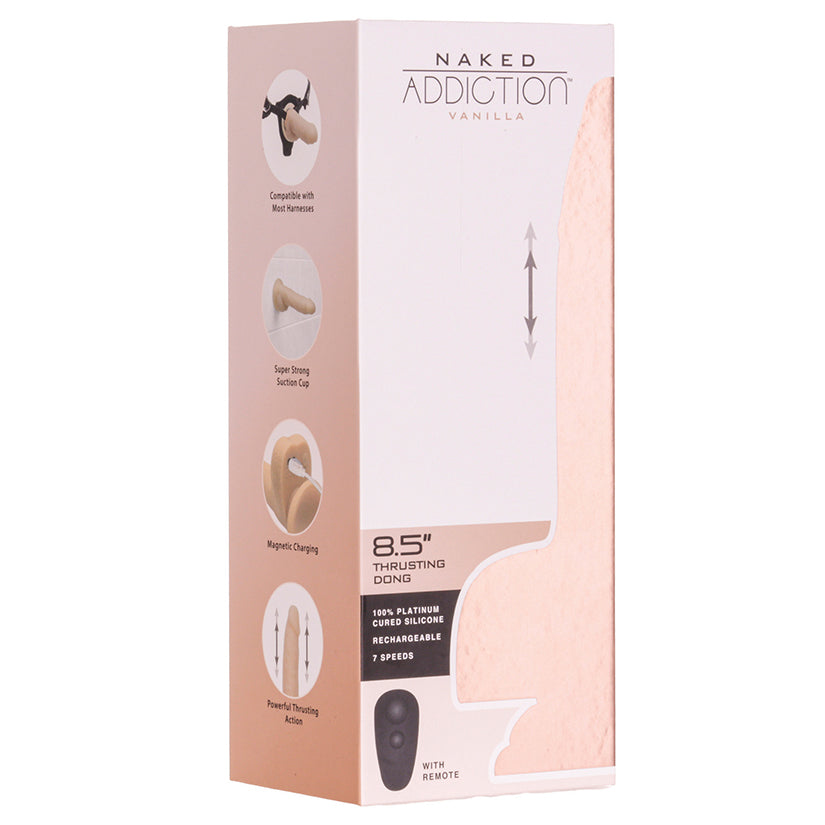 BMS Naked Addiction Thursting Dong-Vanilla 8.5"