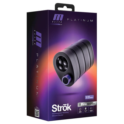 M Elite Platinum Strok-Black VEE INTERNATIONAL Toys - Masturbators