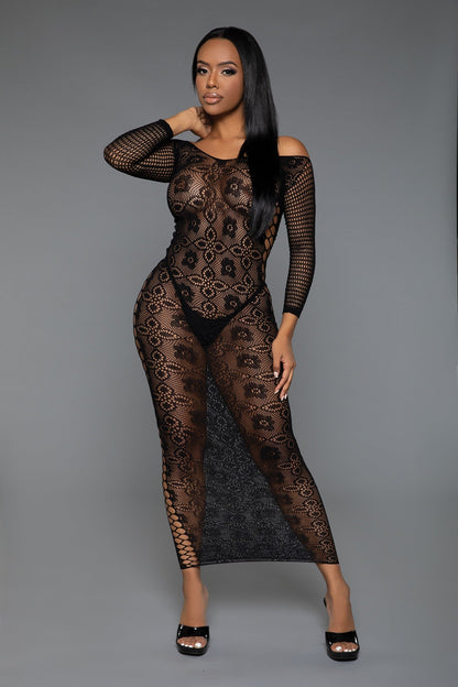 2361 Late Last Night Night Dress Black 0 Be Wicked Women - Lingerie – Hosiery