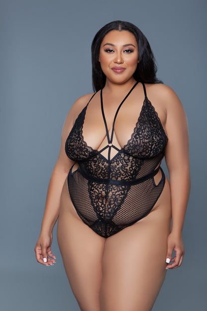 2267 Elise Bodysuit Black S Be Wicked Women - Lingerie - Teddy