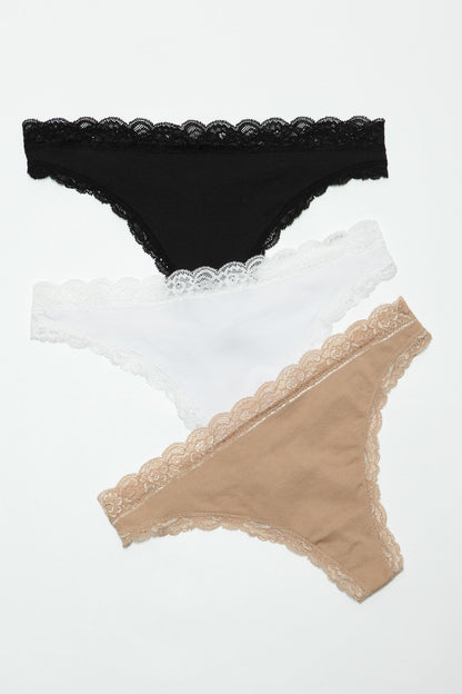 22023PK Mandy Thong 3 Pack Be Wicked Women - Lingerie - Panty