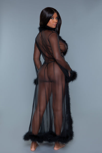 BW1650 Marabou Robe Be Wicked Women - Sleepwear - Robes