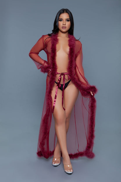 BW1650 Marabou Robe Be Wicked Women - Sleepwear - Robes