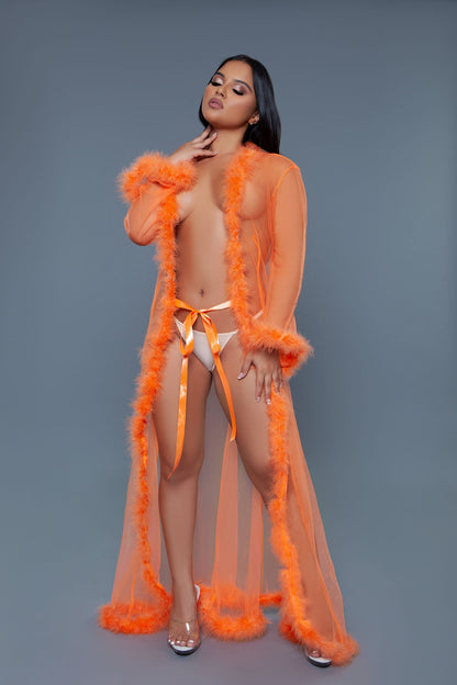 BW1650 Marabou Robe Be Wicked Women - Sleepwear - Robes