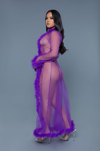 BW1650 Marabou Robe Be Wicked Women - Sleepwear - Robes