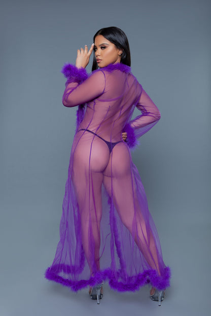 BW1650 Marabou Robe Be Wicked Women - Sleepwear - Robes