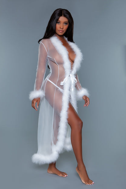 BW1650 Marabou Robe Be Wicked Women - Sleepwear - Robes