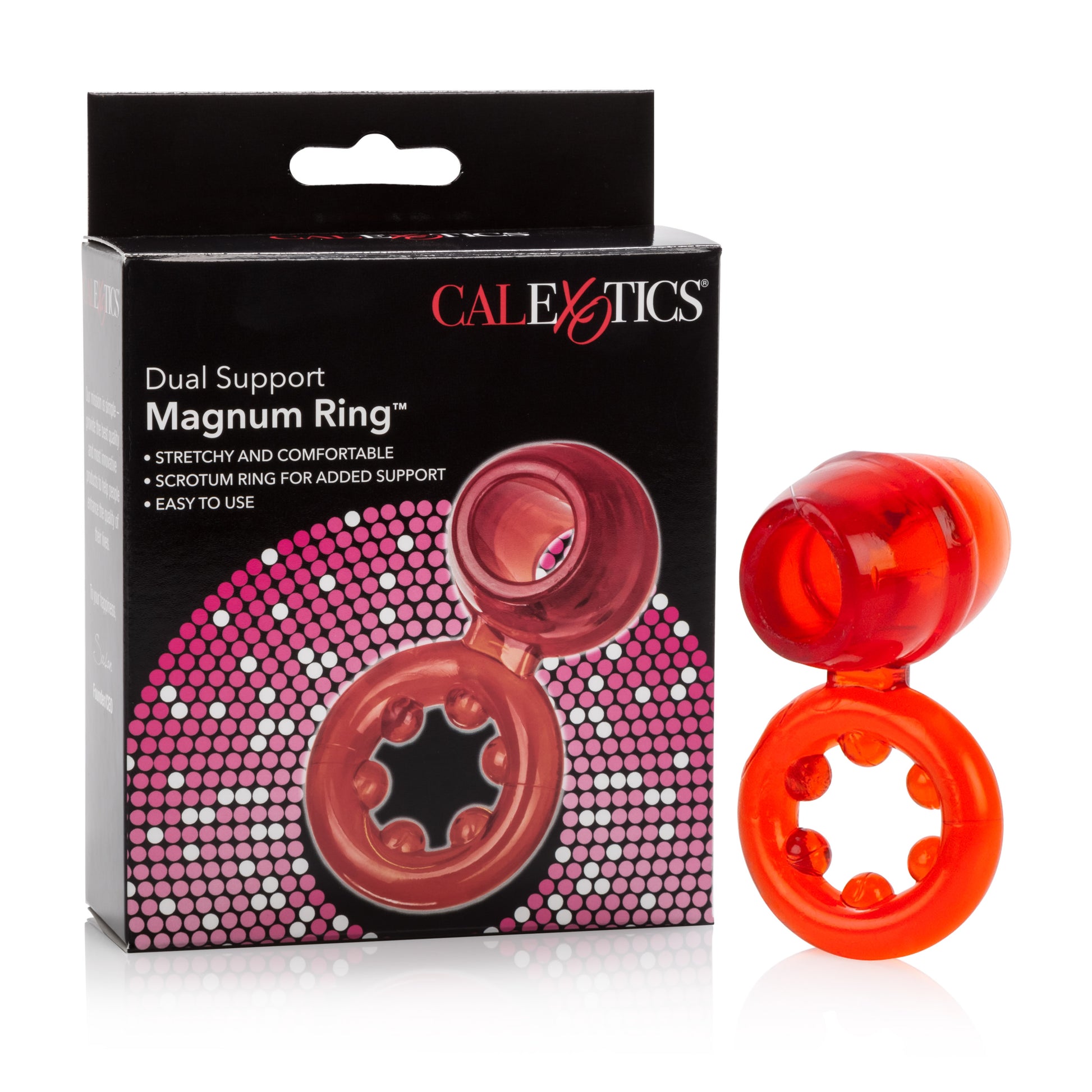 Dual Support Magnum Ring - Red Default Title CalExotics - California Exotic Novelties Toys - Cockrings
