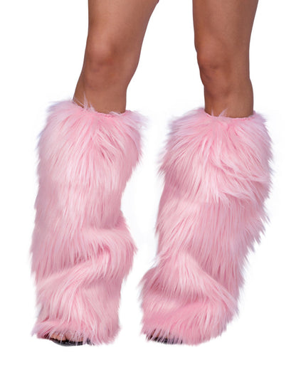 Fur Boot Covers Baby Pink O S Roma Confidential Costume Women - Costumes