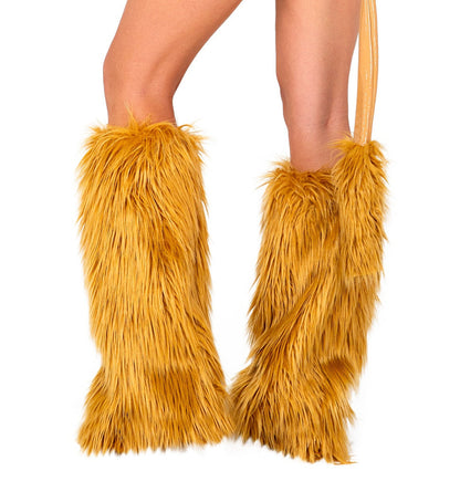 Fur Boot Covers Gold O S Roma Confidential Costume Women - Costumes