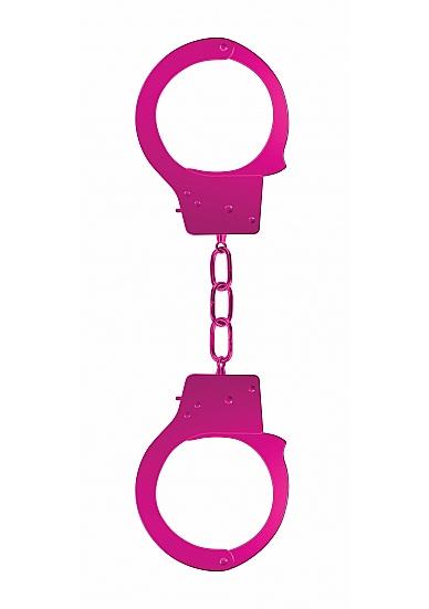 Ouch Beginners Handcuffs Metal Pink Default Title Shots America Toys - Fetish