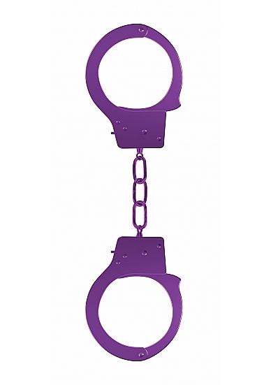 Ouch Beginners Handcuffs Metal Purple Default Title Shots America Toys - Fetish