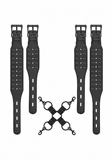 Ouch! Skulls And Bones Hogtie With Spikes Black Default Title Shots America Toys - Fetish
