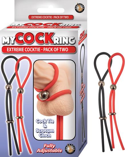 My Cockring Extreme Cocktie 2 Pack Black & Red Default Title Nasstoys Toys - Cockrings