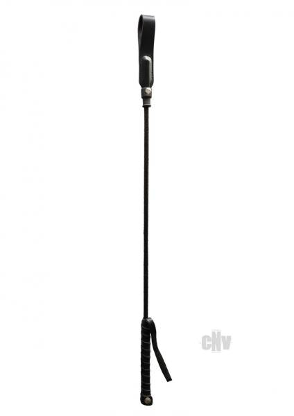 Rouge Long Riding Crop Slim Tip - Black Default Title Rouge Toys - Fetish