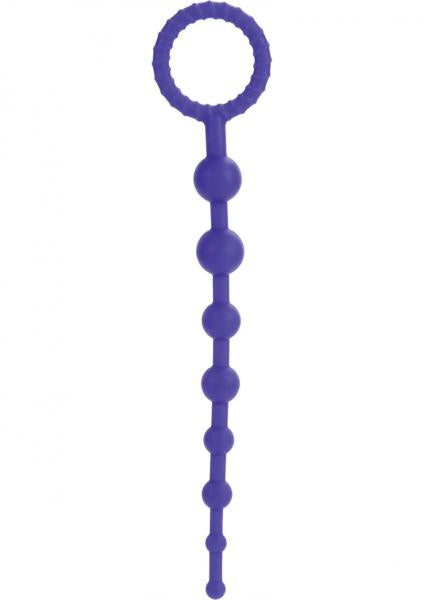 Booty Call X-10 Silicone Anal Beads Purple 8 Inch Default Title Booty Call Toys - Anal Toys