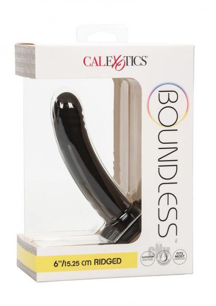 Boundless 6" Ridged - Black Default Title Boundless Toys - Anal Toys