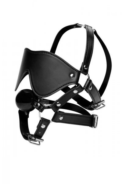Strict Blindfold Harness Plus Ball Gag Default Title Strict Toys - Fetish