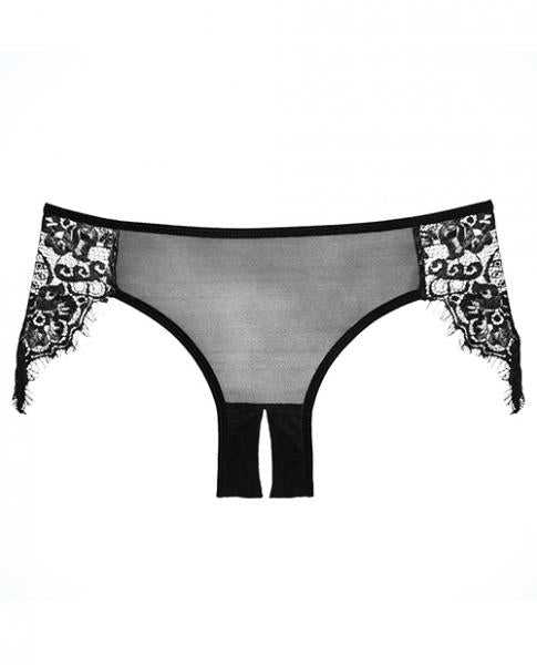 Adore Lavish & Lace Crotchless Panty Black O/S Default Title Allure Lingerie Women - Lingerie - Panty