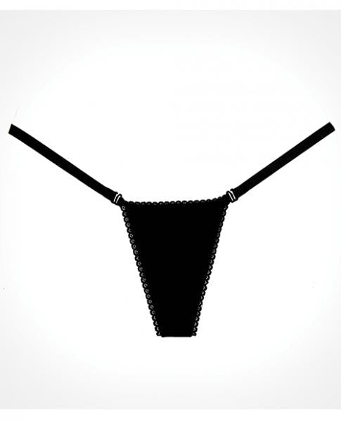 Adore Between The Cheats Velvet Panty Black O/S Default Title Allure Lingerie Women - Lingerie - Panty