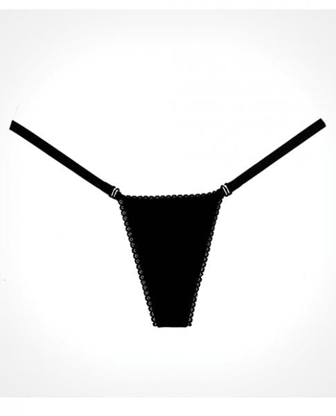 Adore Between The Cheats Wetlook Panty Black O/S Default Title Allure Lingerie Women - Lingerie - Panty