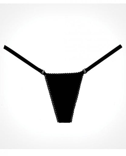 Adore Between The Cheats Wetlook Panty Black O/S Default Title Allure Lingerie Women - Lingerie - Panty