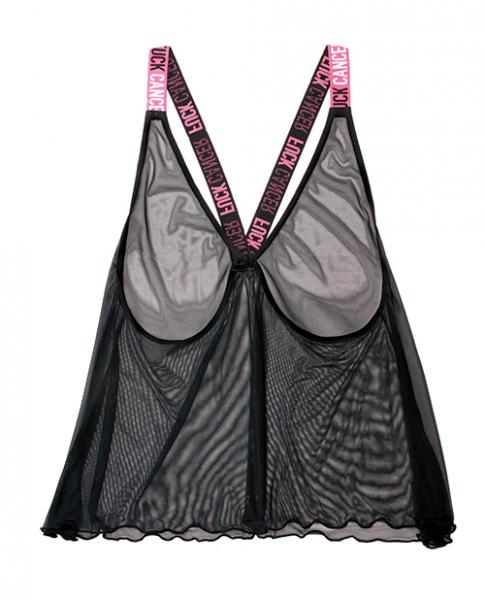 Vibes F*ck Cancer Tank Top Black M/L Default Title Vibes by Fantasy Lingerie Women - Lingerie – Hosiery - Pantyhose