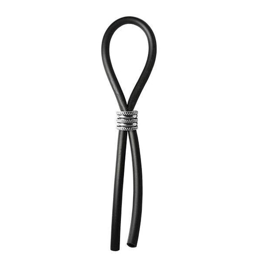 Bolo Lasso & Grooved Stainless Steel Slider Black Default Title Bolo Erection Enhancement Toys - Cockrings