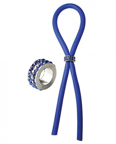 Bolo Lasso Silicone Ring Blue Gems Bead Slider Default Title Bolo Erection Enhancement Toys - Cockrings