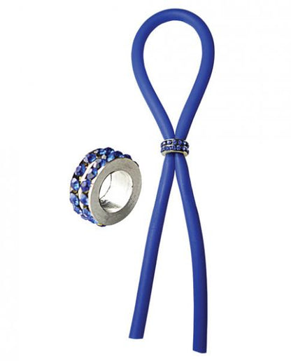 Bolo Lasso Silicone Ring Blue Gems Bead Slider Default Title Bolo Erection Enhancement Toys - Cockrings