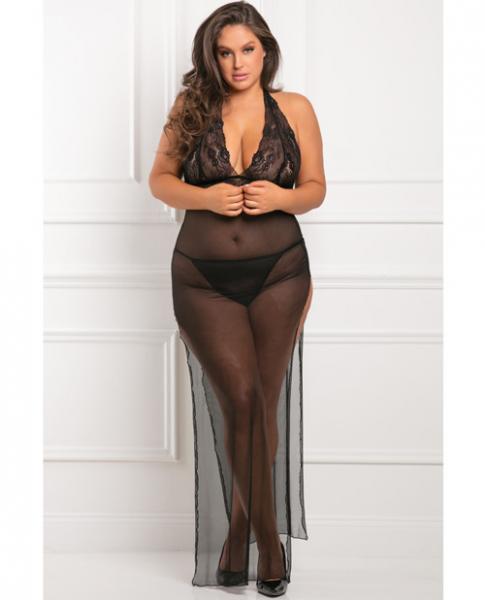 All Out There 2 Piece Gown Set Black 3X/4X Default Title Rene Rofe Women - Lingerie - Dress