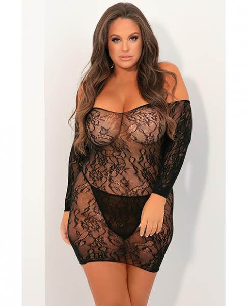 Seductive Lace Dress Black 3X/4X Default Title Rene Rofe Women - Lingerie - Dress