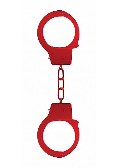 Ouch Beginners Handcuffs Metal Red Default Title Shots America Toys - Fetish