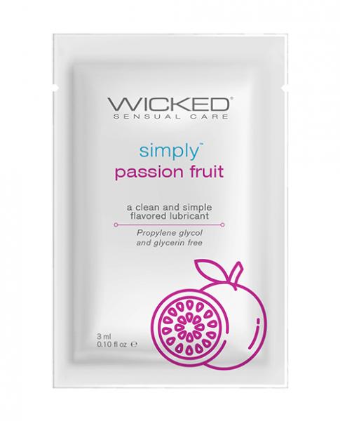 Wicked Sensual Care Simply Water Based Lubricant - .1 Oz Passion Fruit Default Title Wicked Aqua Sexual Wellness - Lubricants