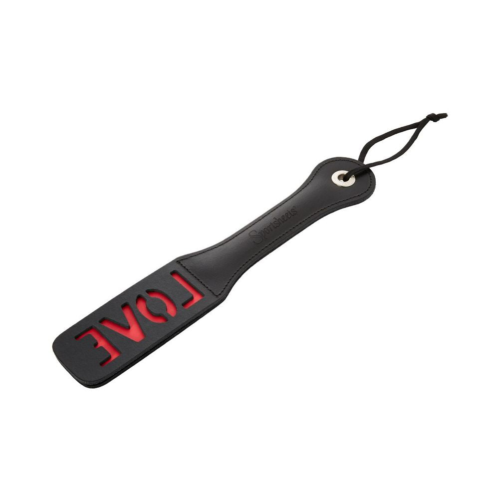 12" Leather Love Impression Paddle Default Title Pipedream Products Toys - Fetish