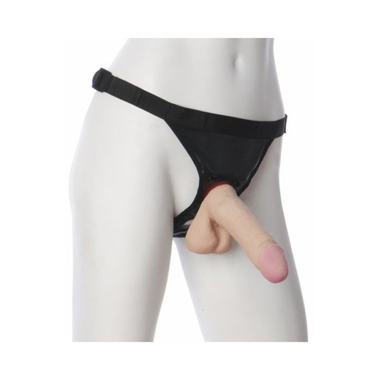 Vac-U-Lock 7" Ultraskyn Dildo with Ultra Harness - Beige Default Title Doc Johnson Toys - Fetish