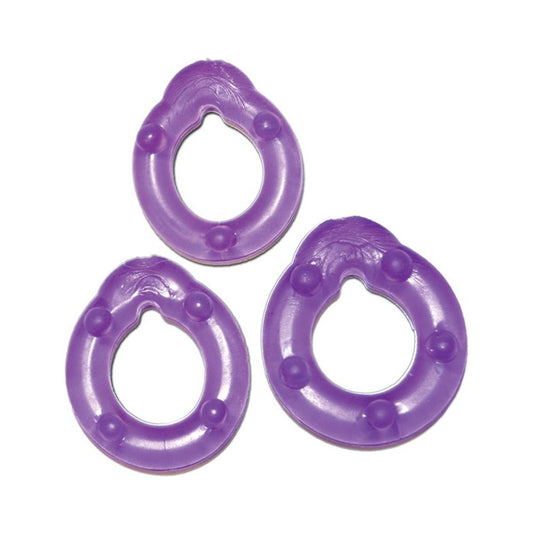 All American Triple Rings (Clear/Purple) Default Title Nasstoys Toys - Cockrings