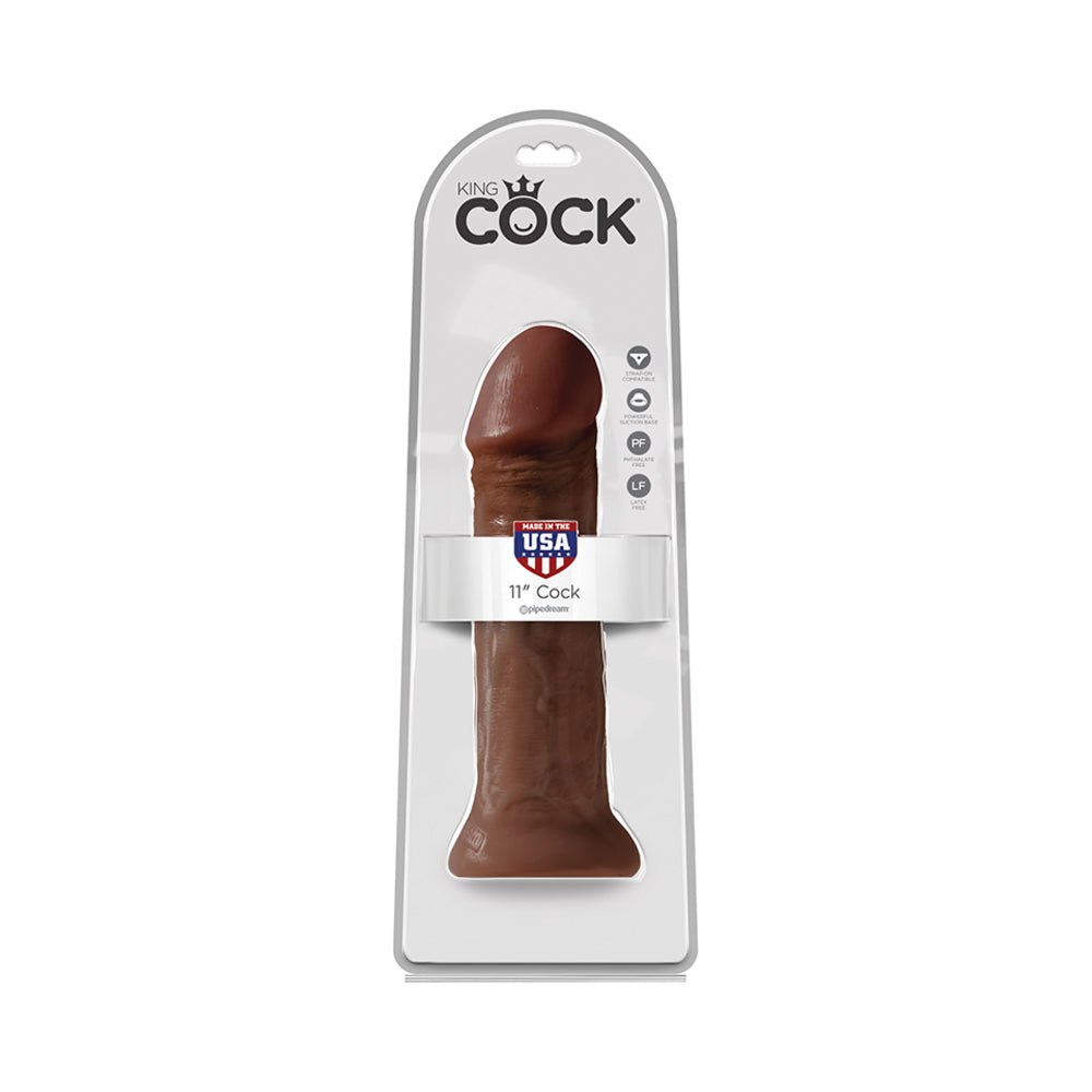 King Cock 11in Cock Brown Default Title Pipedream Products Toys - Dildos