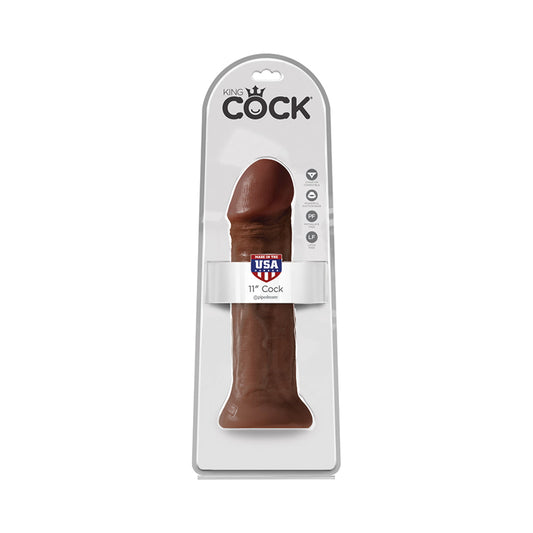 King Cock 11in Cock Brown Default Title Pipedream Products Toys - Dildos