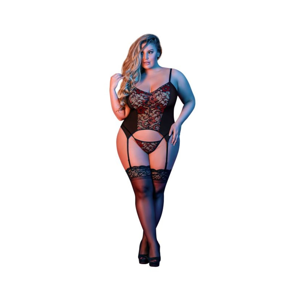 Magic Silk Sexy Time Merry Widow & G-set Black Queen Size Default Title Magic Silk Women - Lingerie - Sets