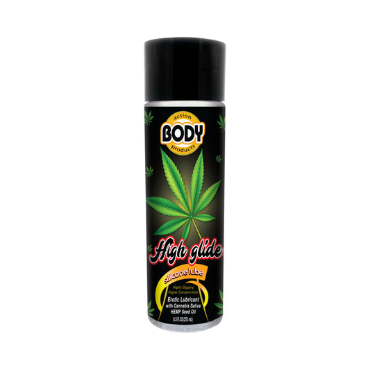 High Glide Erotic Silicone Lubricant 8.5oz Botle Default Title Body Action Sexual Wellness - Lubricants