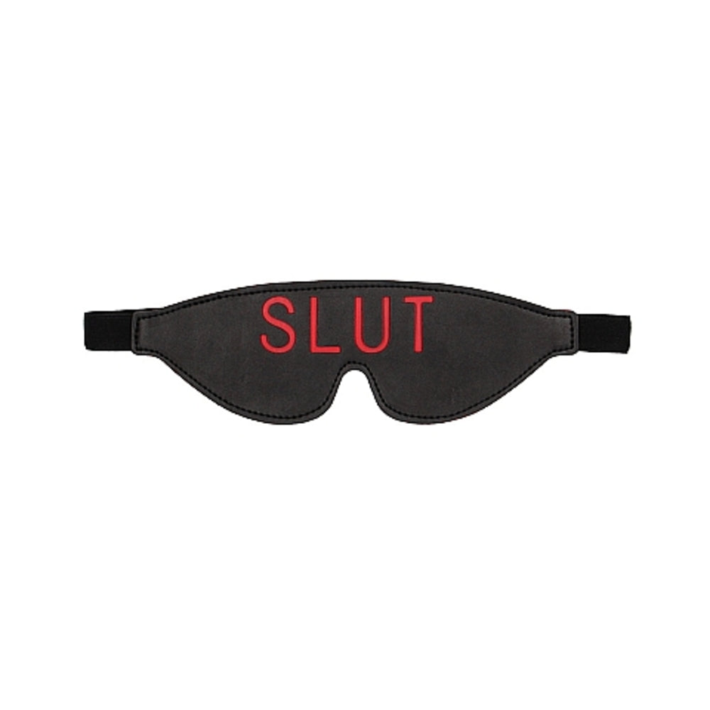 Ouch! Blindfold - SLUT - Black Default Title Shots America Toys - Fetish