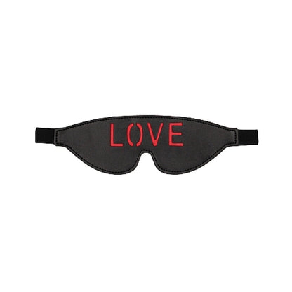 Ouch! Blindfold - LOVE - Black Default Title Shots America Toys - Fetish