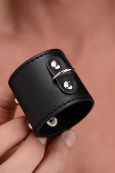 Strict Ball Stretcher with D-Ring 2 inches Black Default Title Strict Toys - Cockrings