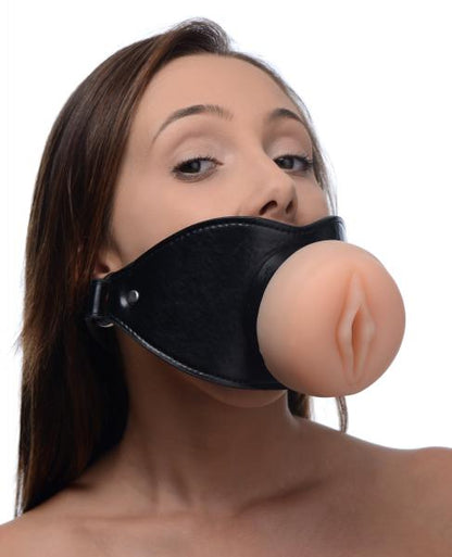 Pussy Face Oral Sex Mouth Gag Black Default Title Master Series Toys - Fetish