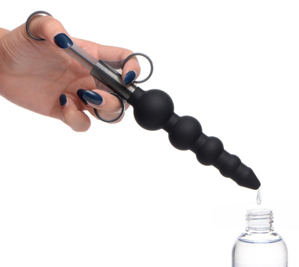 Silicone Graduated Beads Lubricant Launcher Black Default Title Master Series Sexual Wellness - Lubricants