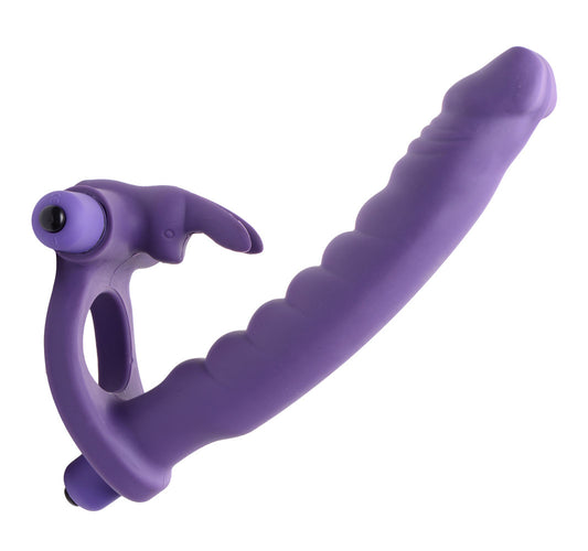 Double Delight Dual Insertion Vibrating Rabbit Cock Ring Default Title XR Brands Toys - Cockrings